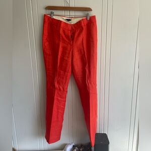 Orange linen type pants